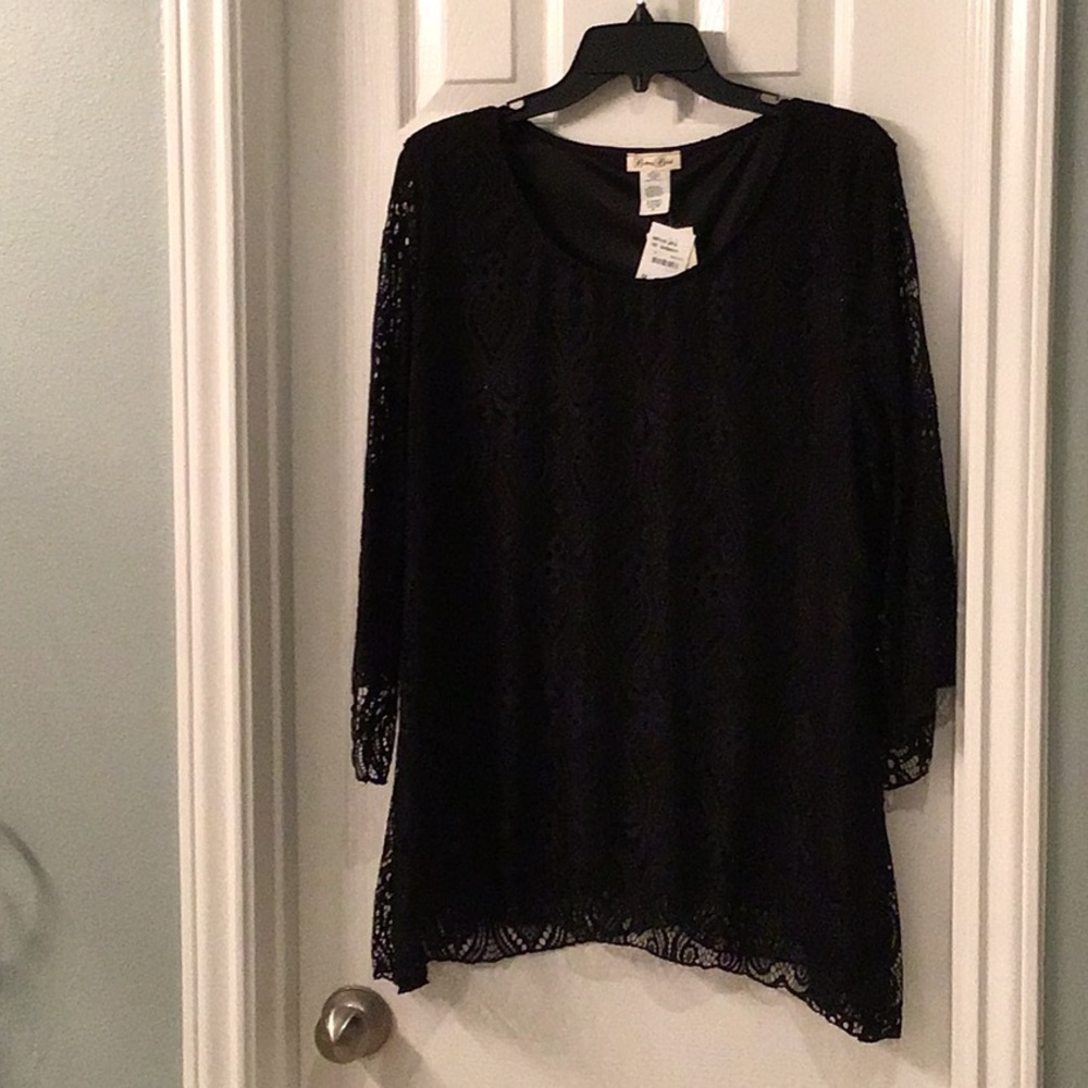 Black lace blouse
